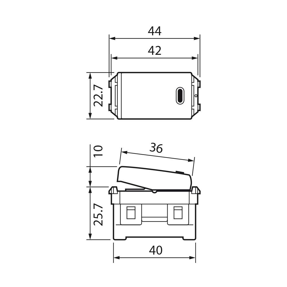 Công Tắc Dòng Wide Series WEV5001‑7SW Công tắc B, 1 chiều Loại bắt vít 250VAC - 16A