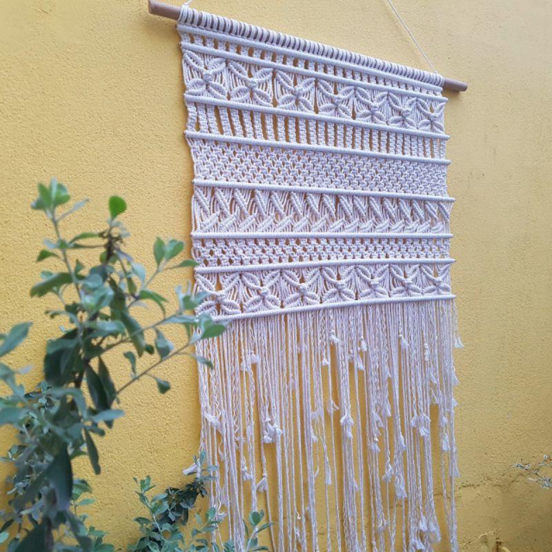 Có thể mix màu - Mành Macrame treo tường họa tiết nhẹ nhàng sang trọng (tapestry macrame)