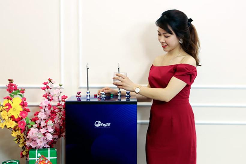 Máy Lọc Nước RO 2 Vòi Nóng Lạnh FUJIE RO-1200 CAB HYDROGEN - Hàng Chính Hãng
