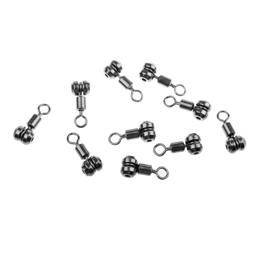 10pcs Fishing Swivels Cross-line Swivels Line Lures Connector Rig Rings