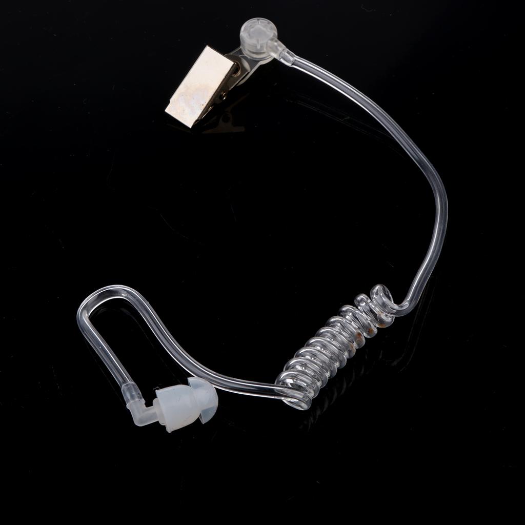 3.5mm Jack Acoustic Tube Earpiece Headset with PTT and Mic For Phones
