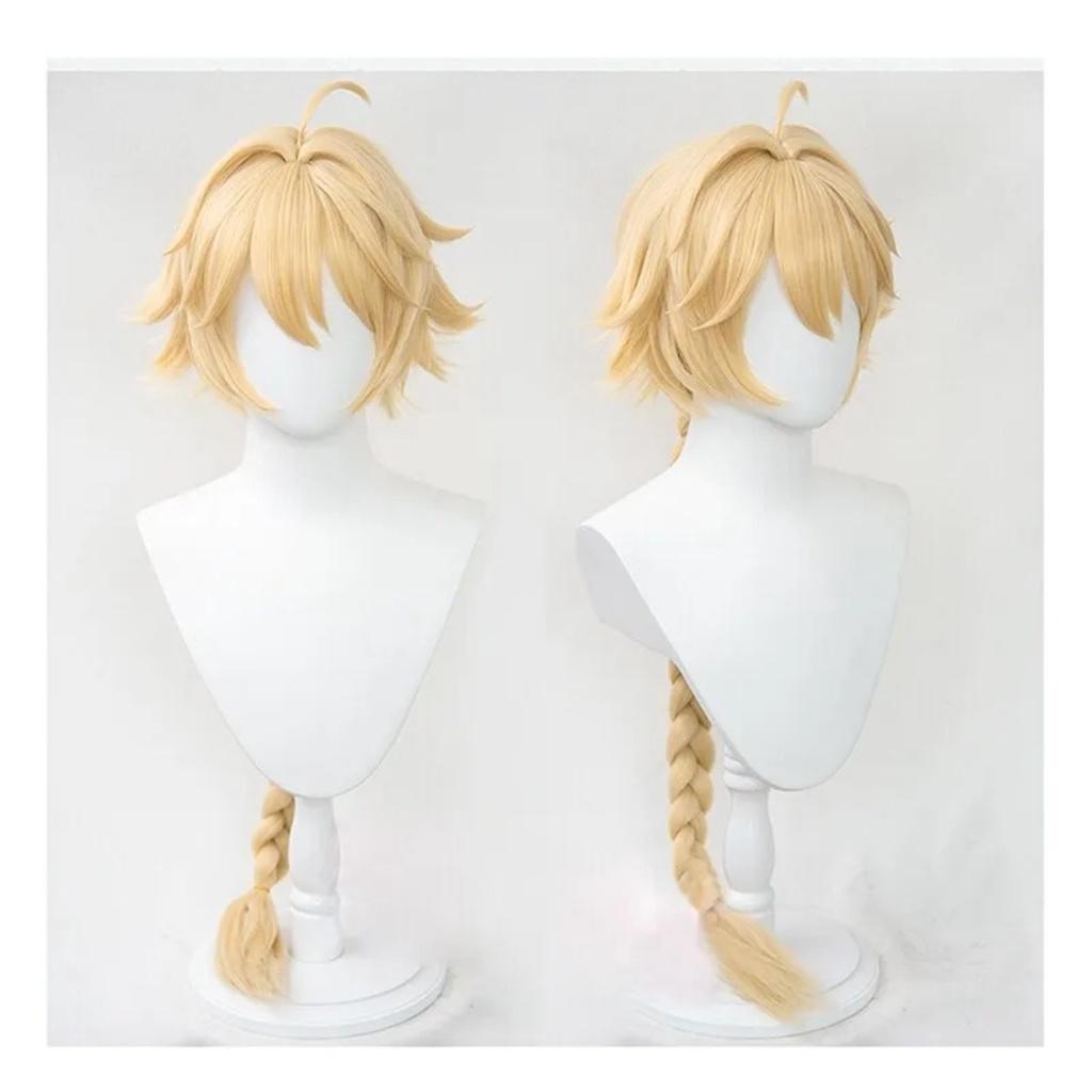 [Sẵn] Wig/tóc giả Lumine và Aether Traveller - Genshin Impact màu vàng [Miu Cosplay