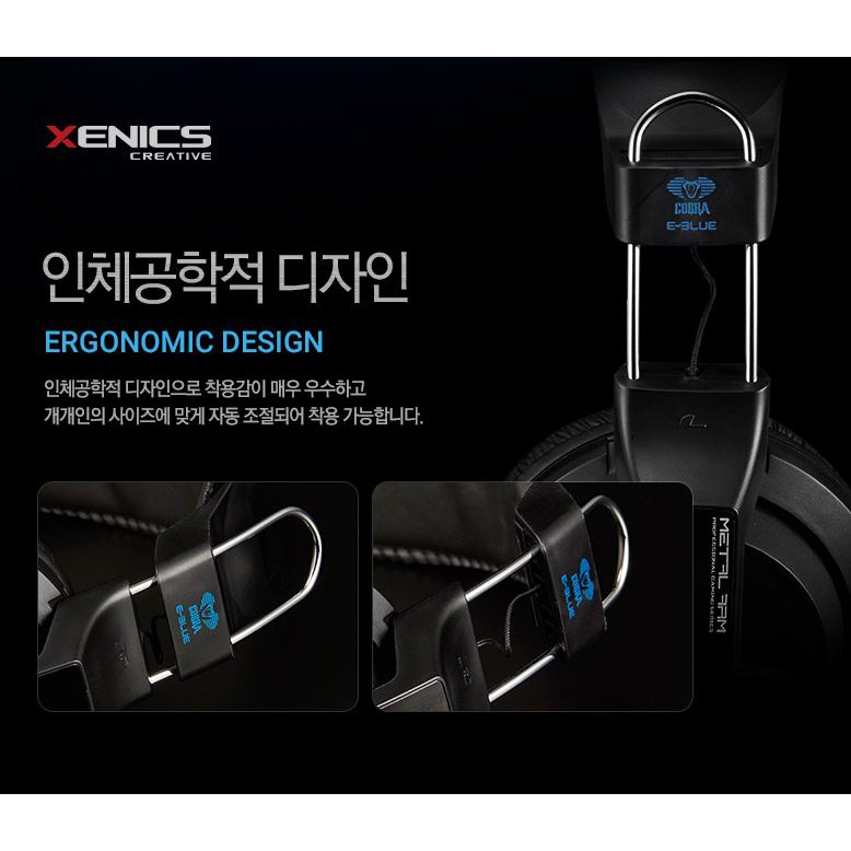 Tai nghe Chụp tai Gaming XENICS E - BLUE COBRA - X - HÀNG CHÍNH HÃNG