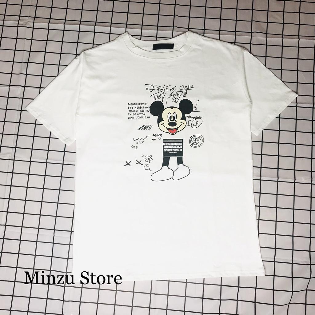 Áo thun tay lỡ Ulzzang Minzu phông Unisex nam nữ chất liệu cotton khô form rộng ATMZ01