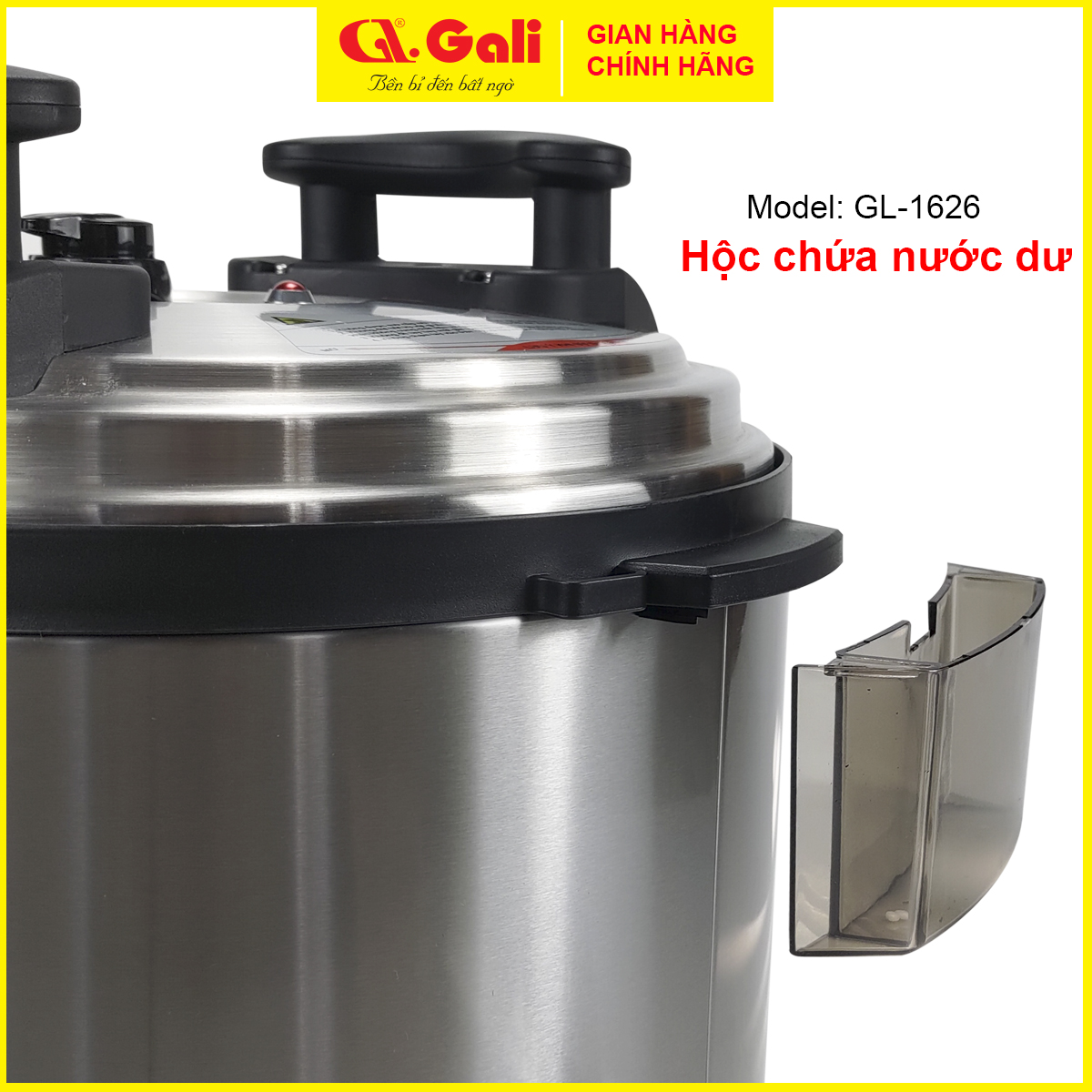 Nồi áp suất Gali GL-1626, dung tích 17lít, Sử dụng hoàn hảo cho các nhà hàng, quán ăn, trường học, hàng chính hãng 100%, bảo hành 12 tháng Gali