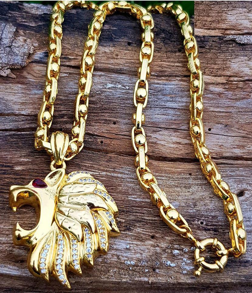 Dây chuyền mặt sư tử mạ vàng 24k MD86