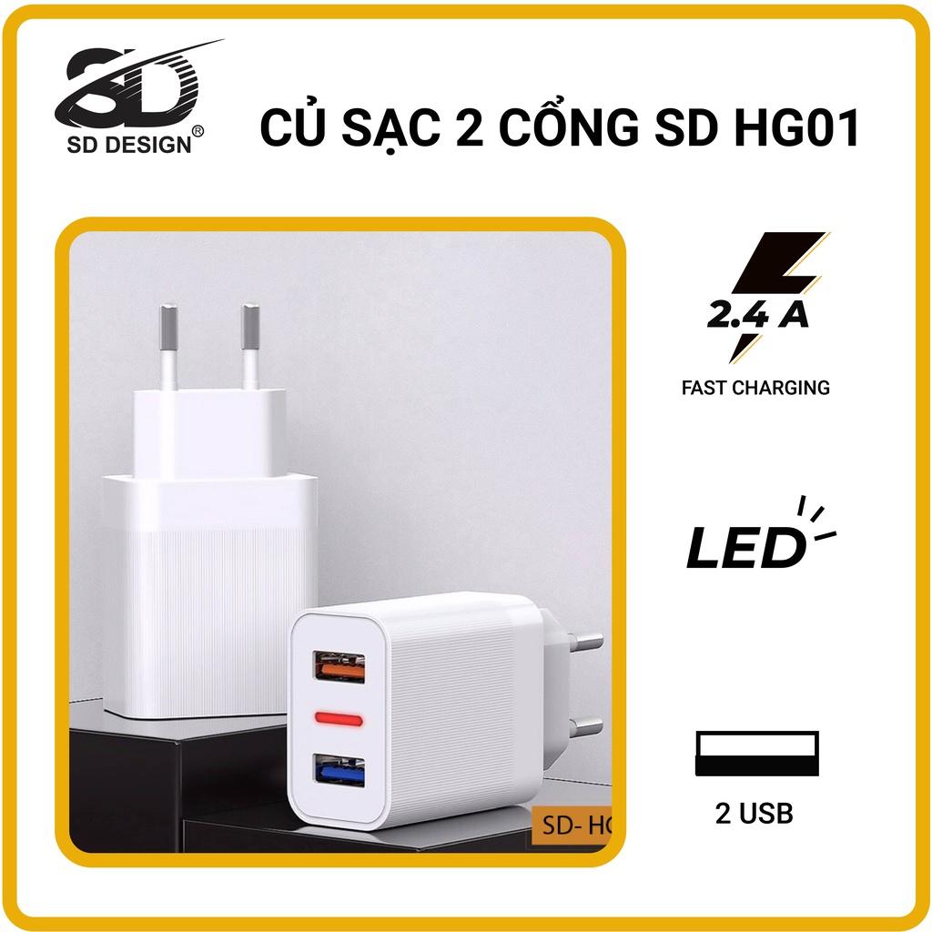 Củ sạc SD DESIGN HG01 sử dụng cho các dòng Ip, SS, Op,.. Bảo hành 1 đổi 1