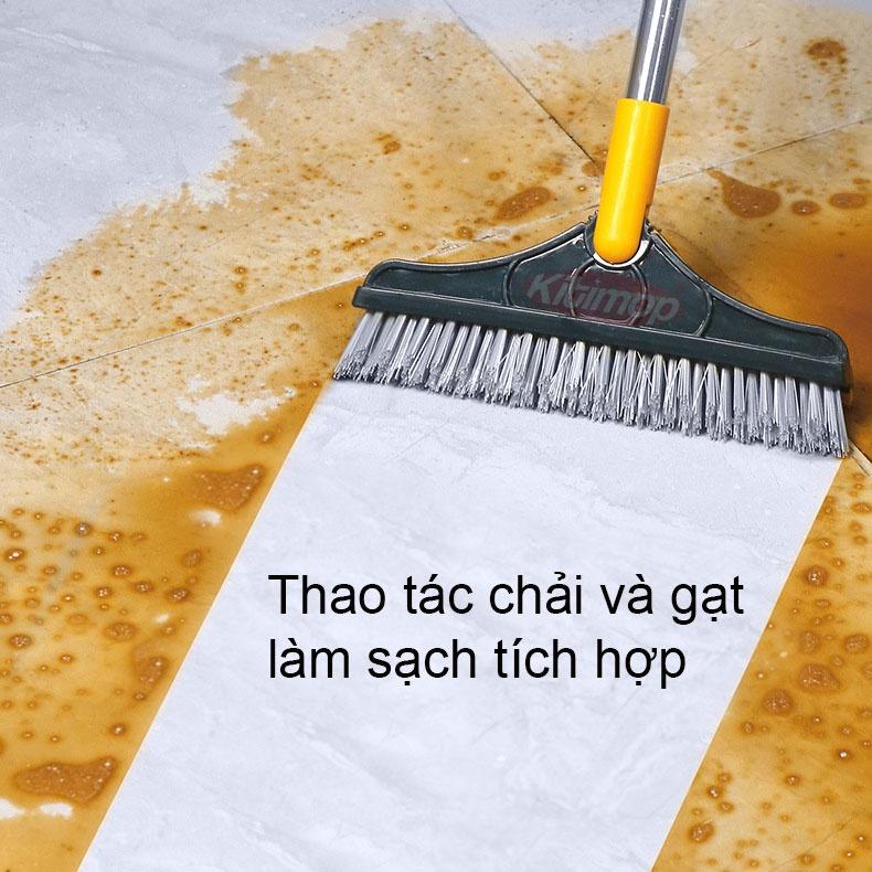 Chổi Cọ Chà Sàn Nhà Tắm Thông Minh Thiết Kế Đầu Gạt Nước Và Đầu Chổi Xoay 120 Độ Quét Nhà Siêu Sạch Mọi Góc Bẩn