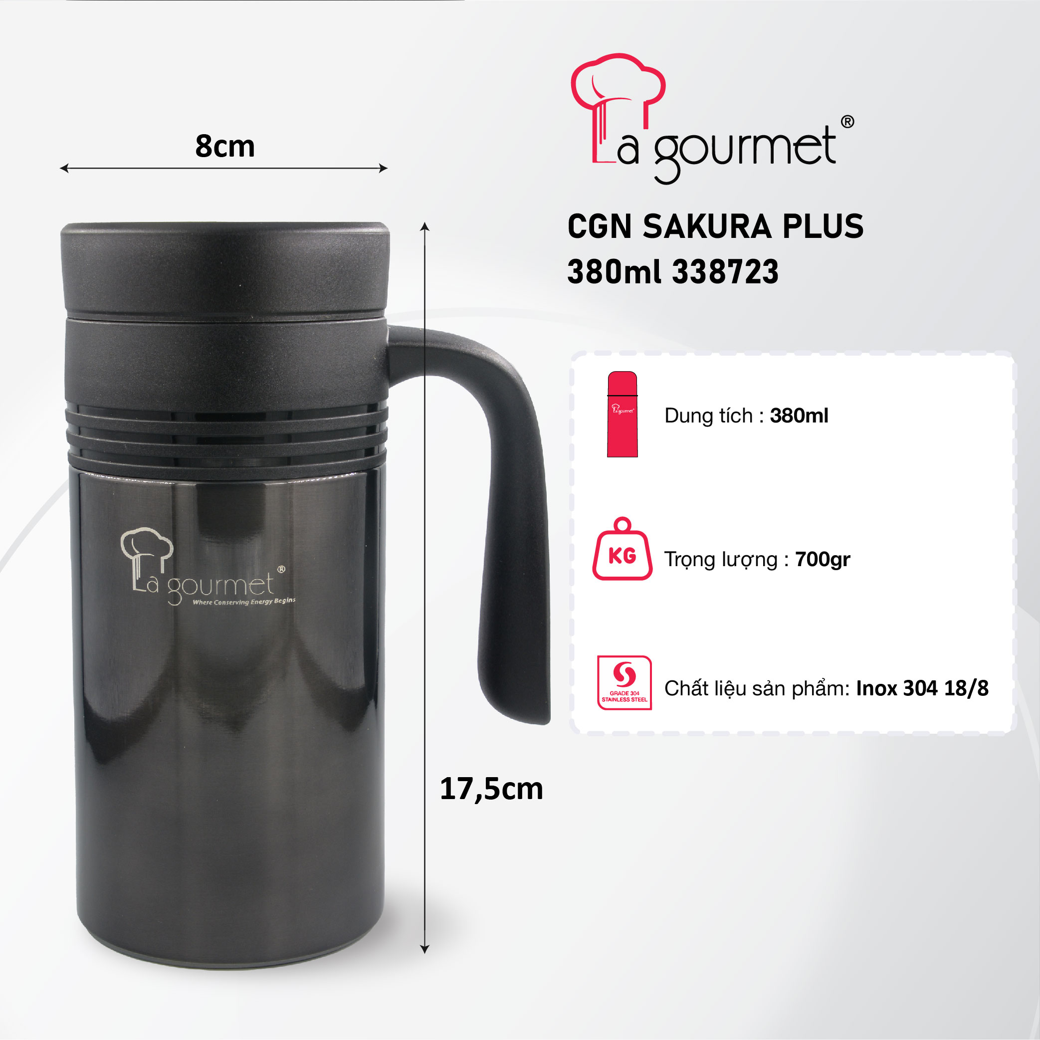 Ca Giữ Nhiệt La Gourmet Sakura Plus (380ml)-338723