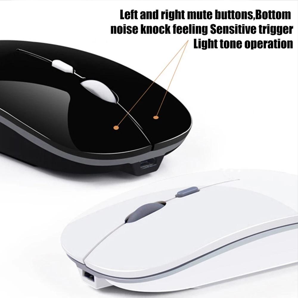 Mini Bluetooth 5.0 Quang Học 1600DPI Chuột Không Dây Sạc Chuột Dễ Thương Cho Android Xiaomi Huawei Lenovo iPad Máy Tính Macbook