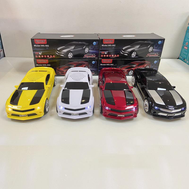 Deep Bass Bluetooth Loa Fancy Car Model Loa không dây Hộp âm thanh di động để trang trí nhà, Hỗ trợ FM USB Disc Color: WS592-YE Set Type: Speaker