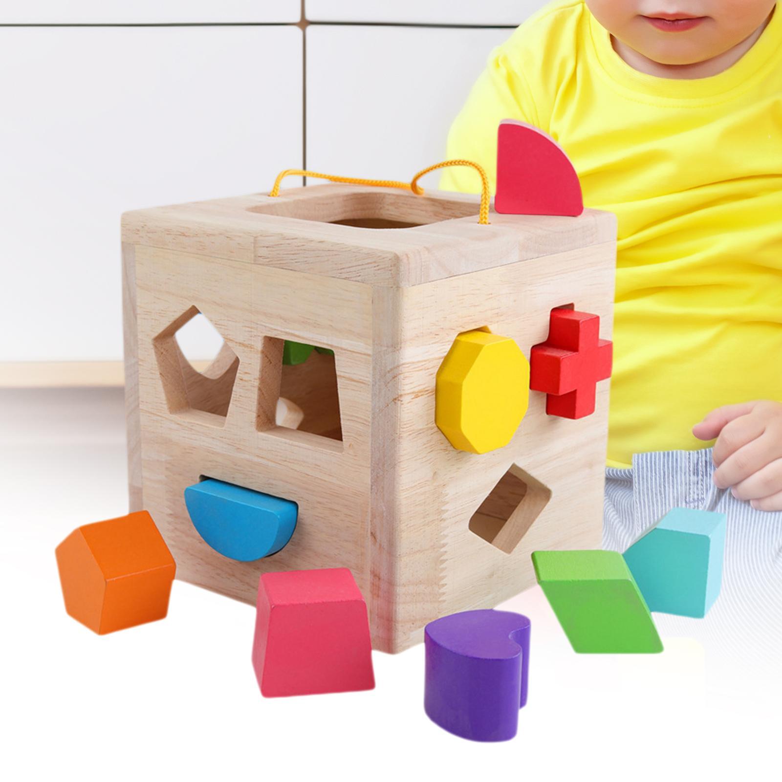 Shape Sorter Toy Colorful Matching Game for Birthday Gift Preschool Children