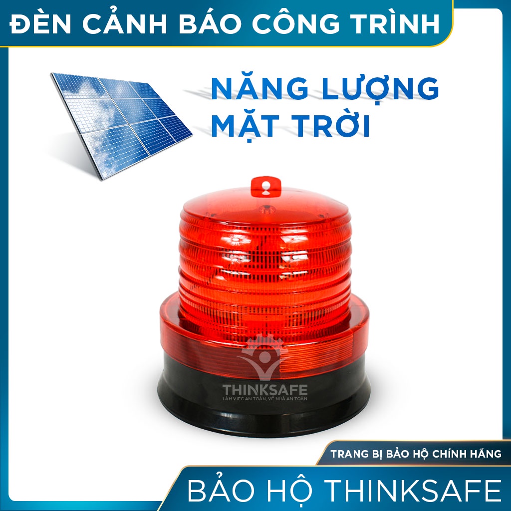 Đèn cảnh báo năng lượng mặt trời Thinksafe, đèn xoay cảnh báo, cảnh báo nguy hiểm, sự cố