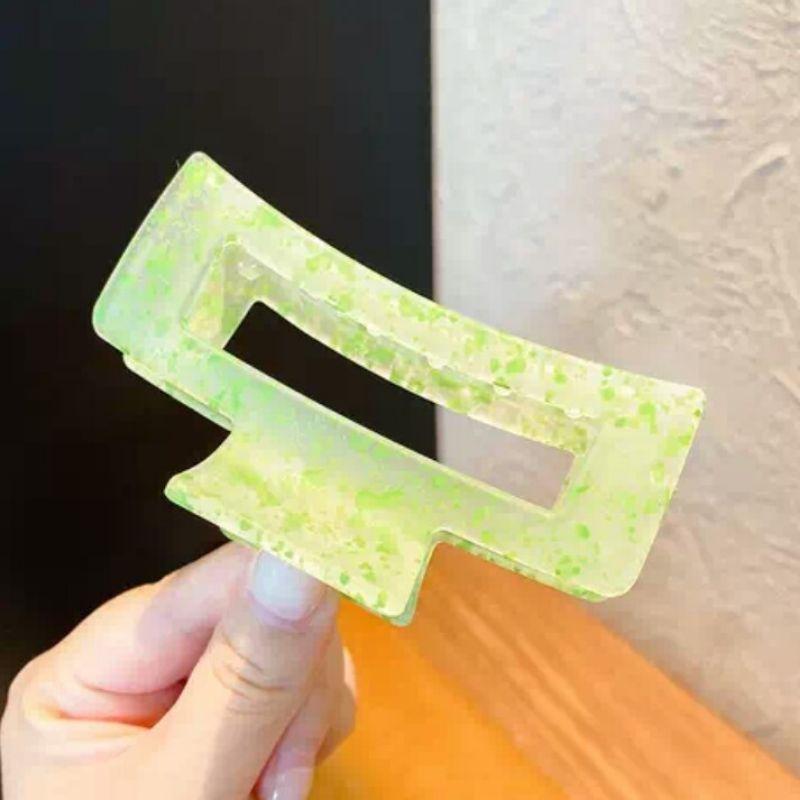 Kẹp tóc chữ nhật nhiều màu thiết kế đơn giản phong cách Hàn quốc