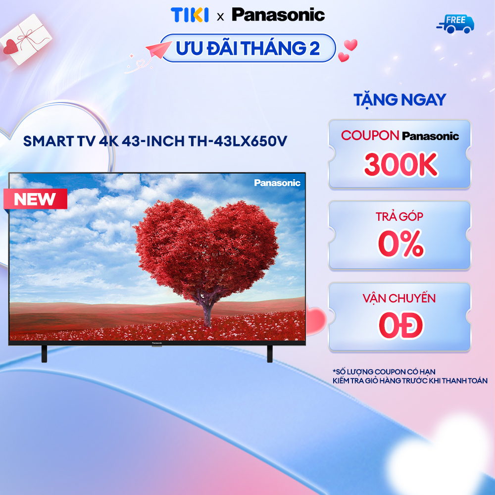 Smart TV Panasonic 4K 43 inches TH-43LX650V - Công nghệ tái tạo màu sắc Hexa Chroma Drive - Bảo Hành Chính Hãng 24 Tháng