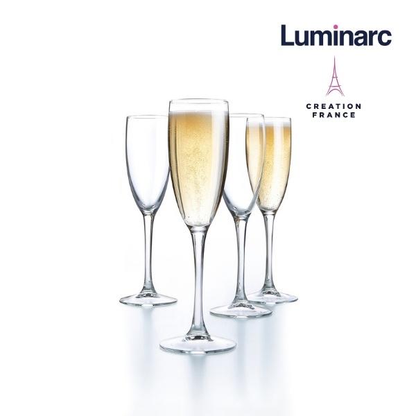 Ly Rượu Champagne Thủy Tinh Luminarc World Wine 160ML - bộ 6 ly - G8981