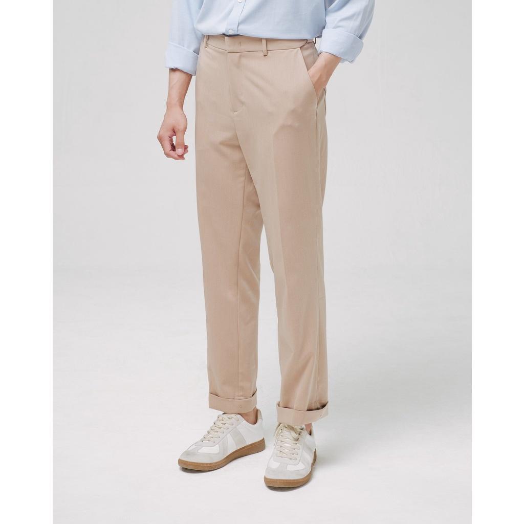 Quần âu nam ống đứng SSSTUTTER gập gấu cotton thoáng mát HIDE PANTS
