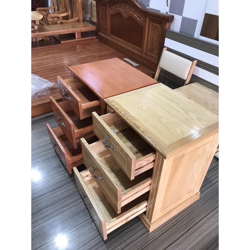 Tủ Đầu Giường 3 Ngăn Kéo Gỗ Sồi 100%
