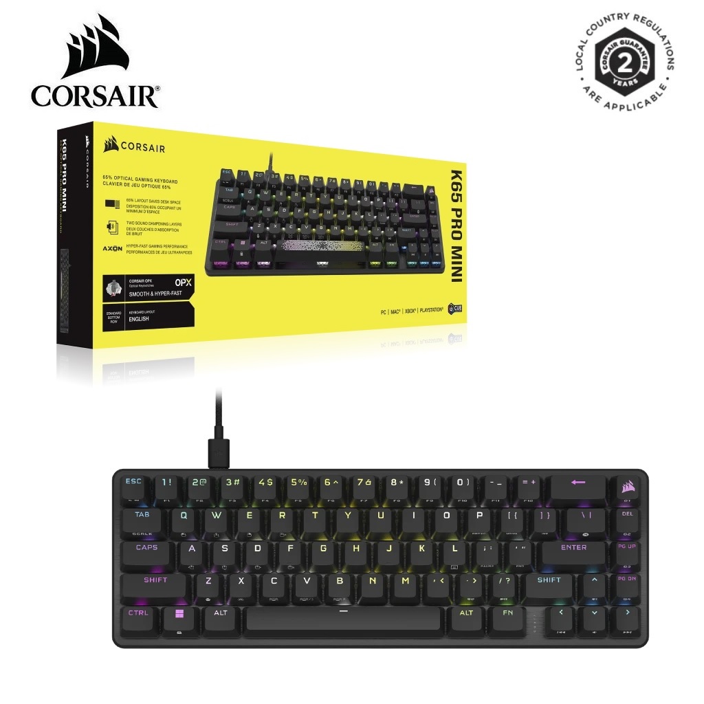 Bàn phím Corsair K65 PRO MINI RGB OPX_Mới, hàng chính hãng