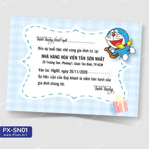 Thiệp thôi nôi – sinh nhật theo yêu cầu Pluxi