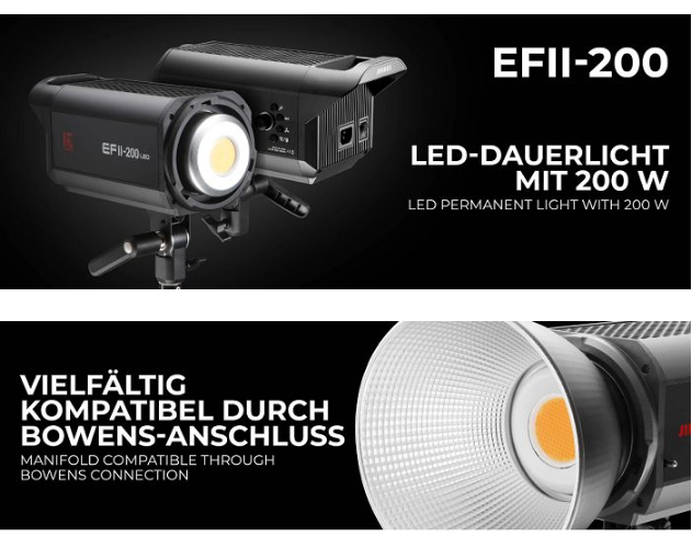 ĐÈN LED STUDIO JINBEI EF-200BI HÀNG CHÍNH HÃNG