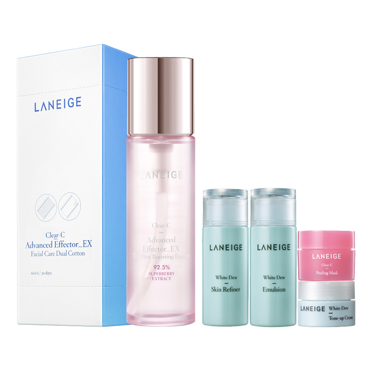 Bộ Tinh Chất Da Sáng Hồng Rạng Rỡ Laneige Clear-C Advanced Effector_Ex The First Boosting Essence (150ml)