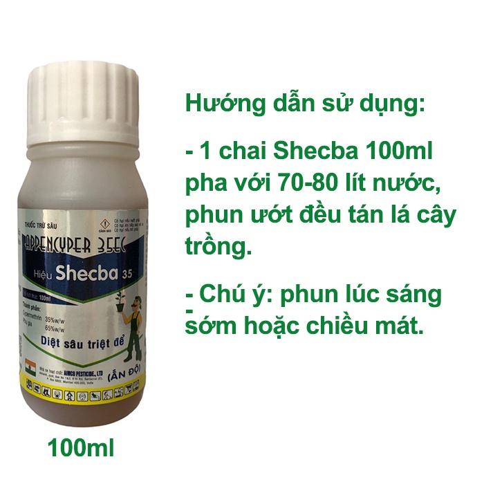 Chế phẩm diệt sâu lông, sâu róm, sâu ăn lá trên cây trồng Shecba 100ml