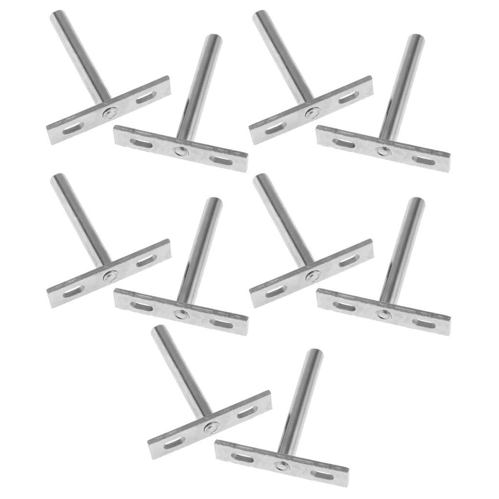 10Pcs Wall Shelf Bracket Heavy Duty Supporter T Shaped Angle Bracket 3inch