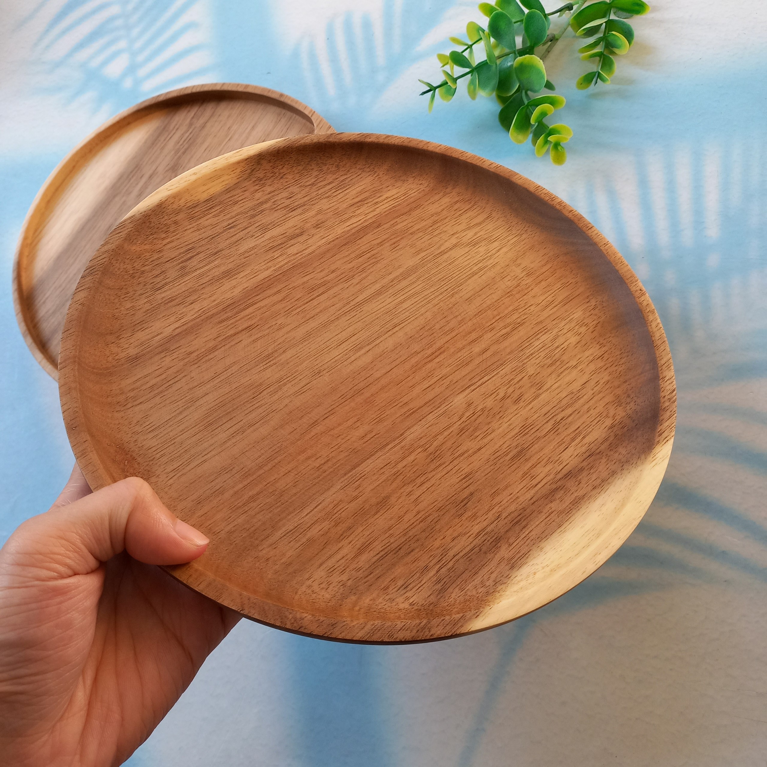 Set Đĩa Khay Gỗ Keo Mặt Trời Mặt Trăng Độc Lạ Của Vitrapro, Đĩa Đựng Bánh Kẹo, Hạt, Hoa Qủa Sấy, Decor Đẹp
