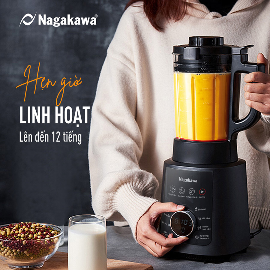 Máy làm sữa hạt đa năng Nagakawa NAG0824 (1.2L - 1200W) - Hàng chính hãng