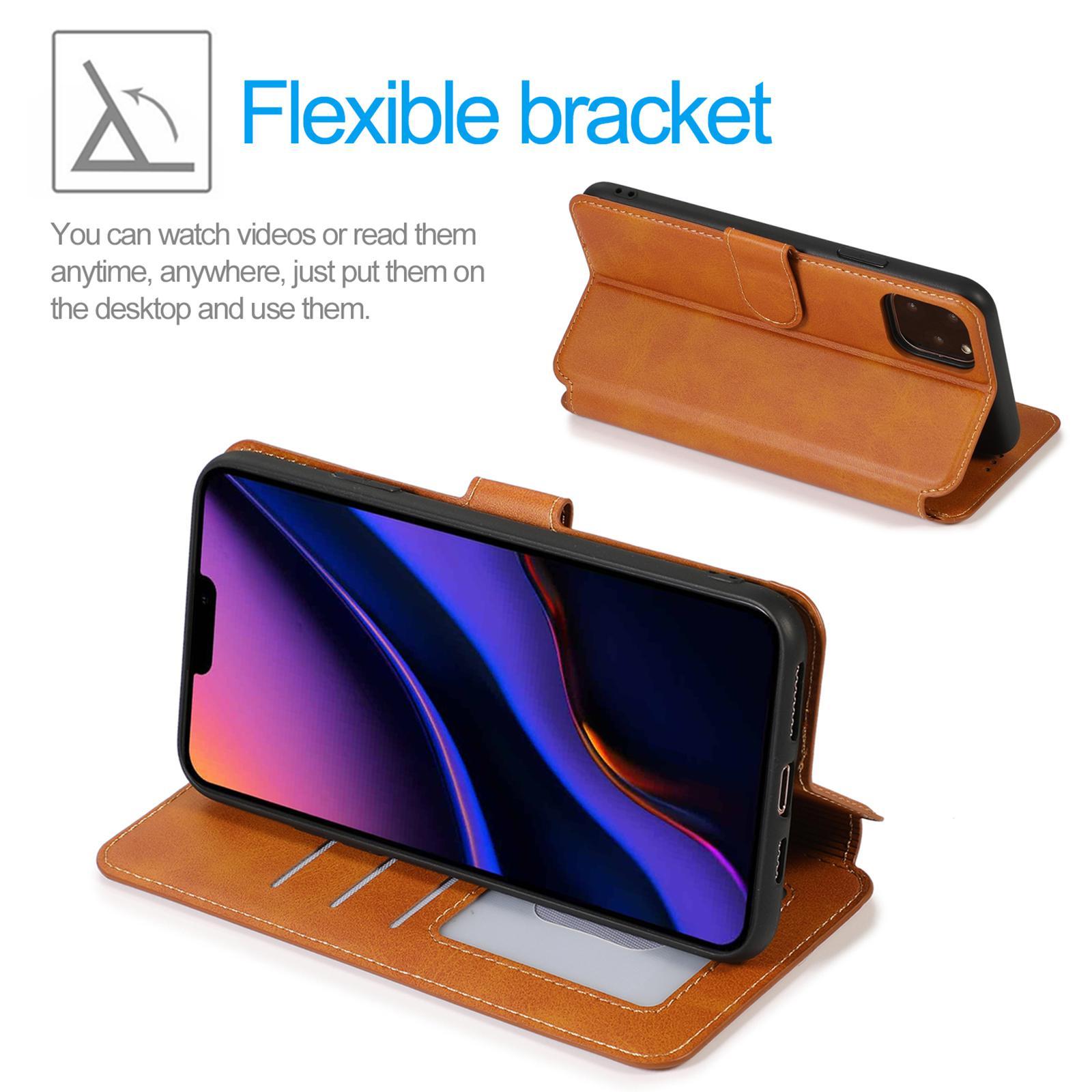 Card Holder Wallet Case Soft Leather Flip Cover Shell for iPhone