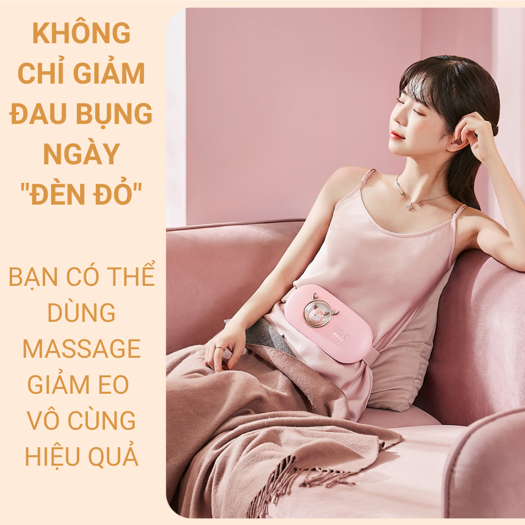 Đai Chườm Nóng Bụng Kinh FanHome, Máy Massage Làm Ấm Giảm Đau Bụng Kinh, Túi Chườm Bụng Kinh Giảm Đau Cho Phụ Nữ Đến Kì