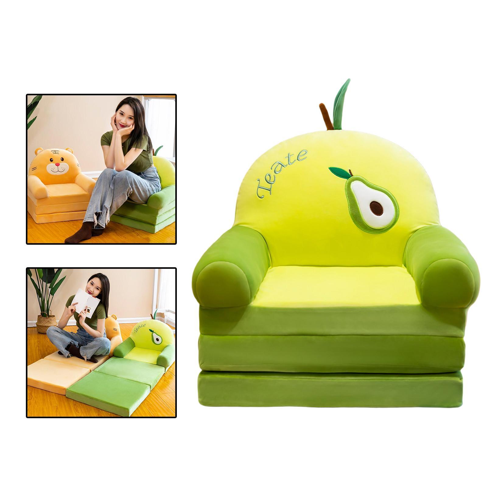 Boys Girls Cartoon Couch Chairs Cover Foldable Lovely Children Chair Seat Slipcover