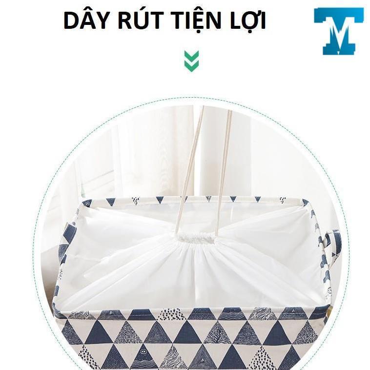 Túi đựng quần áo chăn màn vải canvas không thấm nước, giỏ đựng đồ đa năng vintage cỡ siêu to