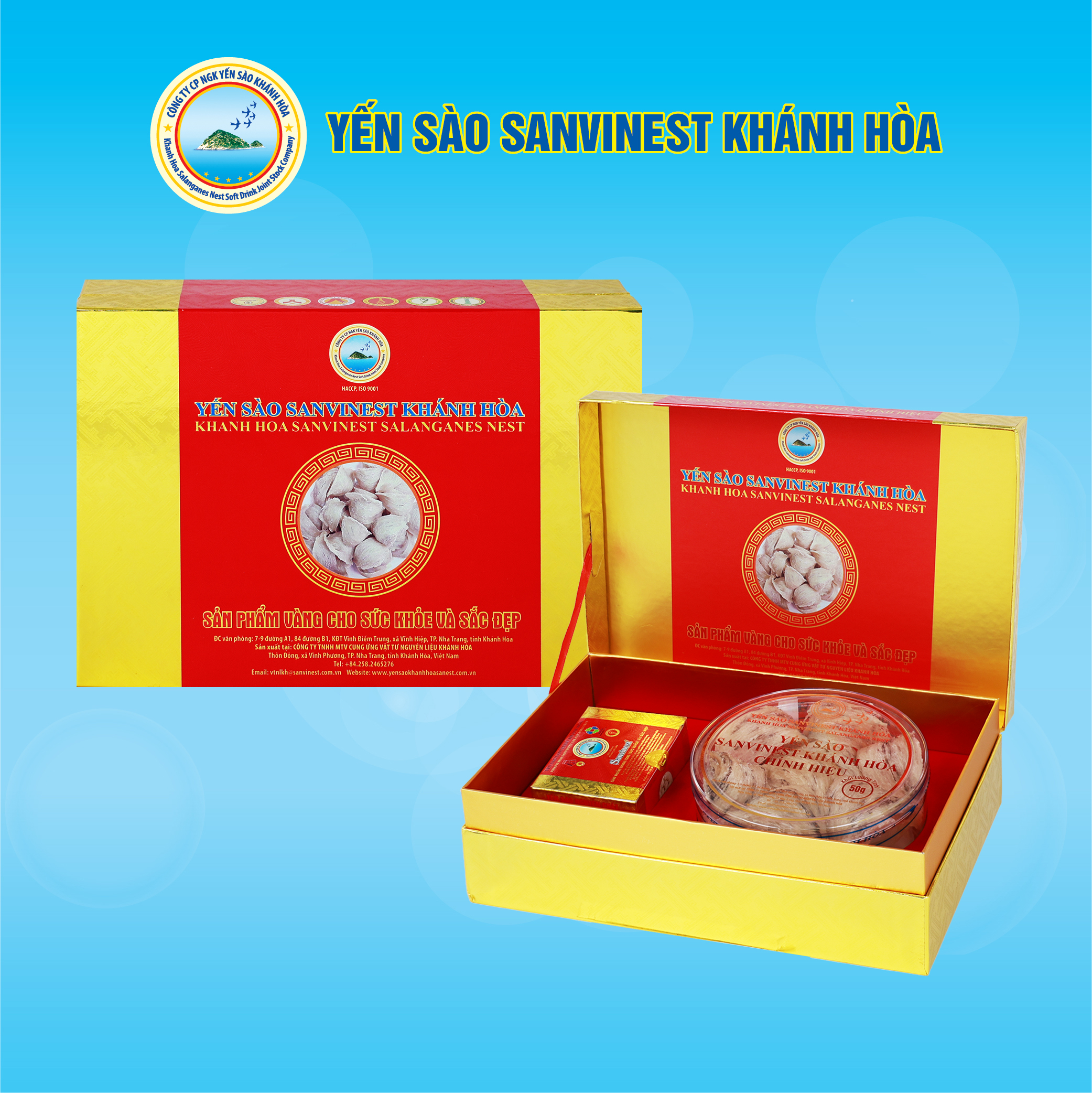 Yến Sào Sanvinest Khánh Hòa Chính Hiệu Nguyên Tổ 50G - S150