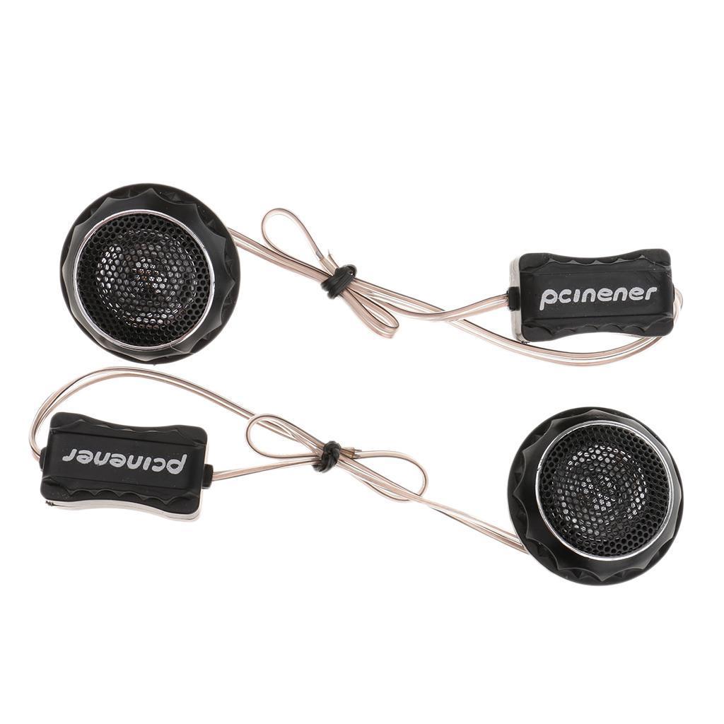 2Pairs Universal Car Audio Stereo Speaker Subwoofer Tweeter Excellent Timbre