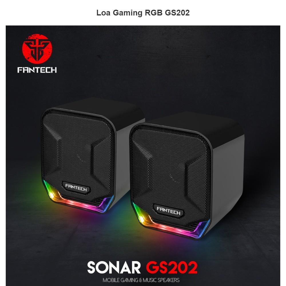 Combo FANTECH Duo Channel Loa RGB GS202 + Tai Nghe Gaming Nhét Tai EG1 - CBO GS202 EG1 - Hàng chính hãng