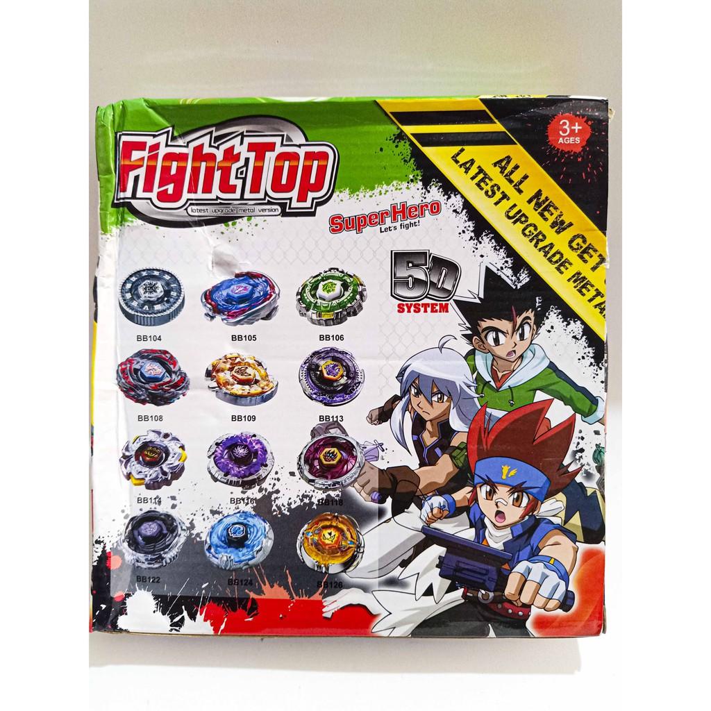 (ảnh thật) Bộ 4 Con quay BeyBlade +  Tay cầm - Con quay vòng xoay thần tốc giá rẻ sập sàn