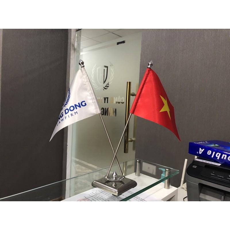 Cờ để bàn in theo yêu cầu, cờ để bàn in logo công ty