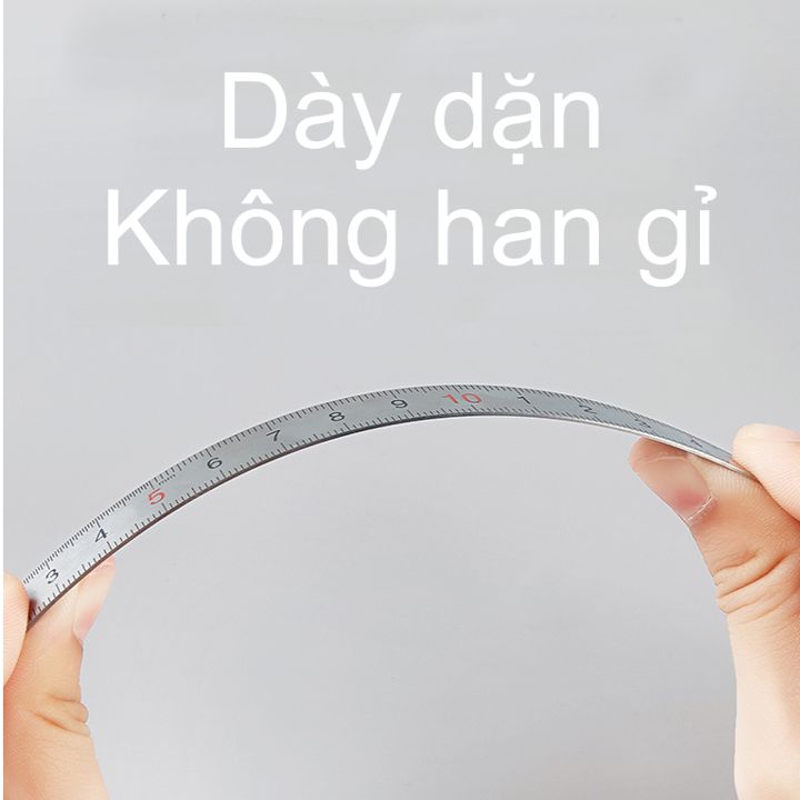 Thước Kẻ thép không gỉ-khắc chìm in màu Baoke