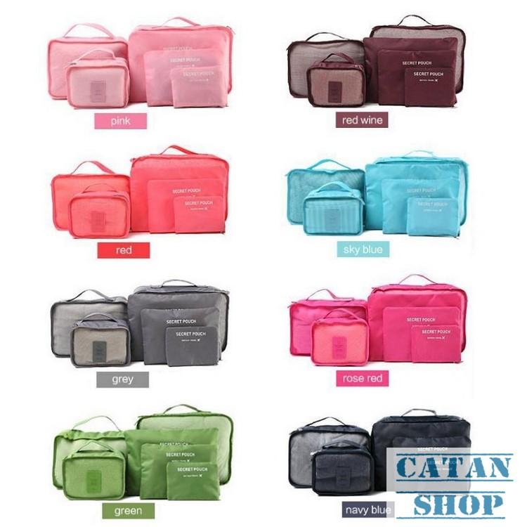 Set 6 Túi Đựng Đồ Du Lịch xếp đồ gọn gàng trong vali Chống Thấm Bag in Bag GD40-6Tvali