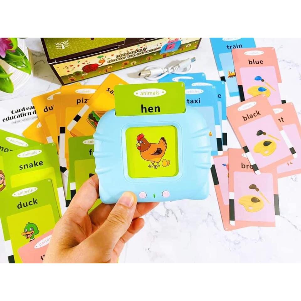 Máy đọc từ vựng tiếng anh, máy đọc 112 thẻ flashcard 224 từ vựng tiếng anh cơ bản giúp bé học tiếng anh