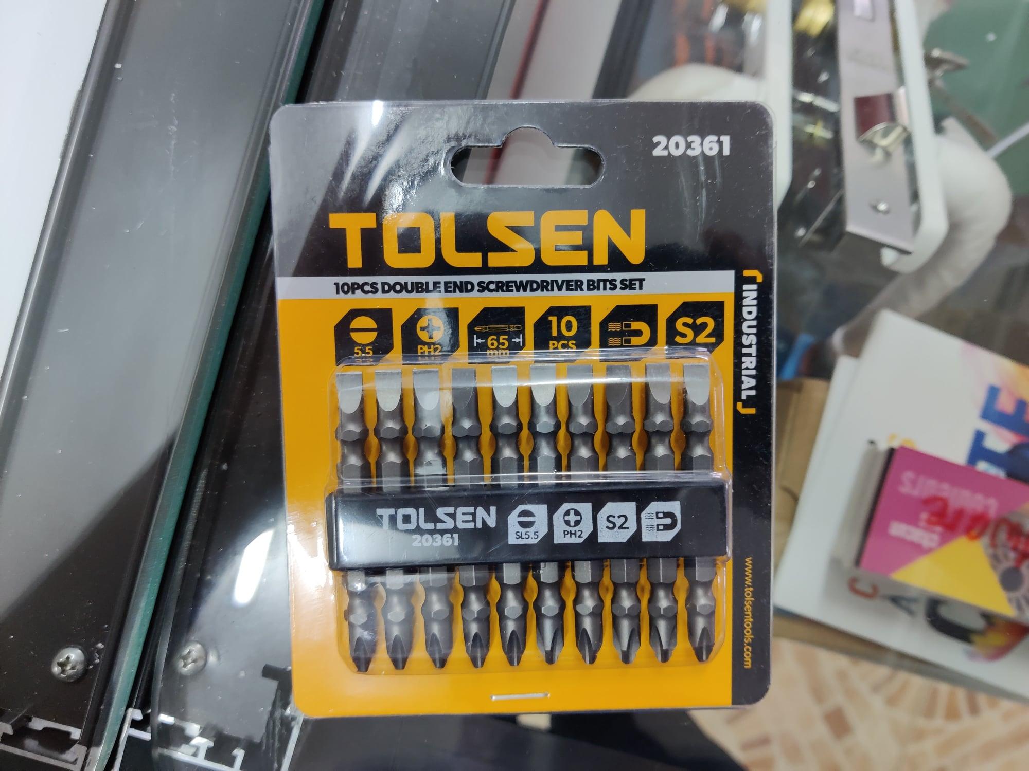 BỘ 10 TUA VÍT 2 ĐẦU CỘNG & TRỪ TOLSEN 20361 - HÀNG CHÍNH HÃNG