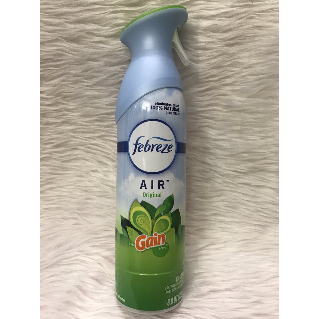 Xịt phòng khử mùi Febreze Air Gain Original 250g ( xanh lá)