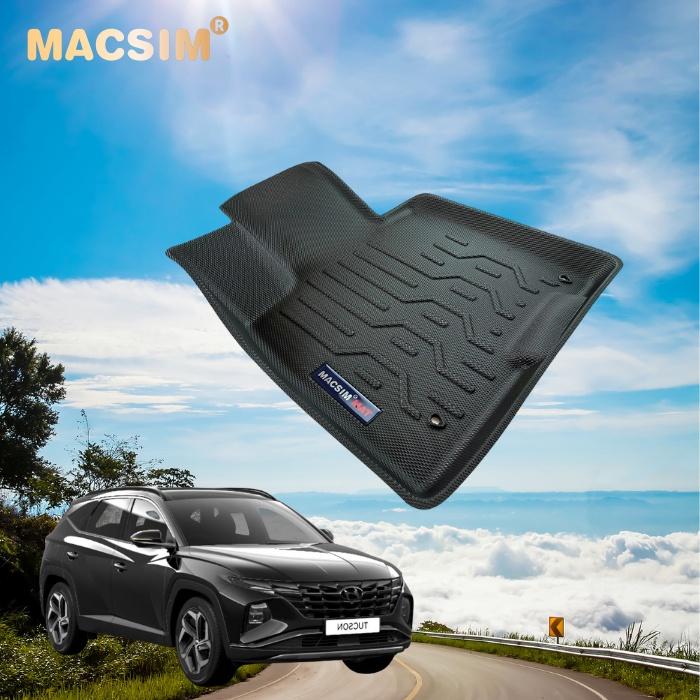 Thảm lót sàn xe ô tô HYUNDAI TUCSON 2022+ Nhãn hiệu Macsim chất liệu nhựa TPV cao cấp màu đen