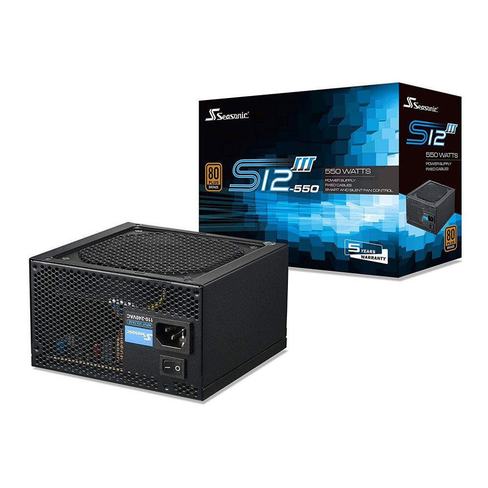 Seasonic 550w S12III-550 - 80 PLUS BRONZE - Hàng chính hãng