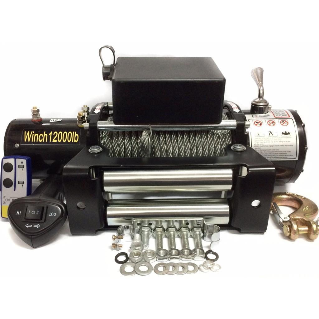 Tời Ắc Quy - Tời cứu hộ ô tô Winch - 12000lbs - 12V
