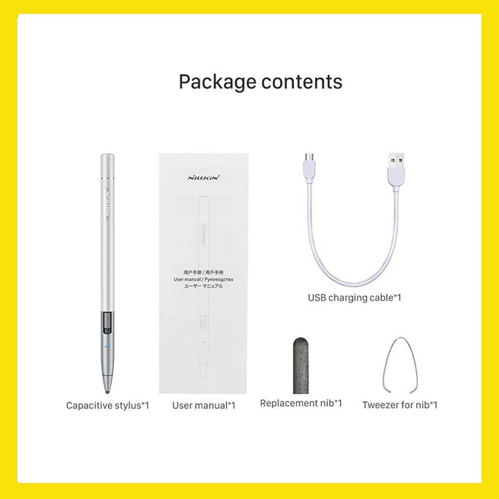 Bút cảm ứng đa năng cho iPad/ iPhone/ Samsung/ Tab và các dòng điện thoại, máy tính bản cảm ứng chính hãng Nillkin iSketch Adjustable Capacitive Stylus được trang bị 3 chip thông minh, 3 mức độ khác nhau - Hàng chính hãng
