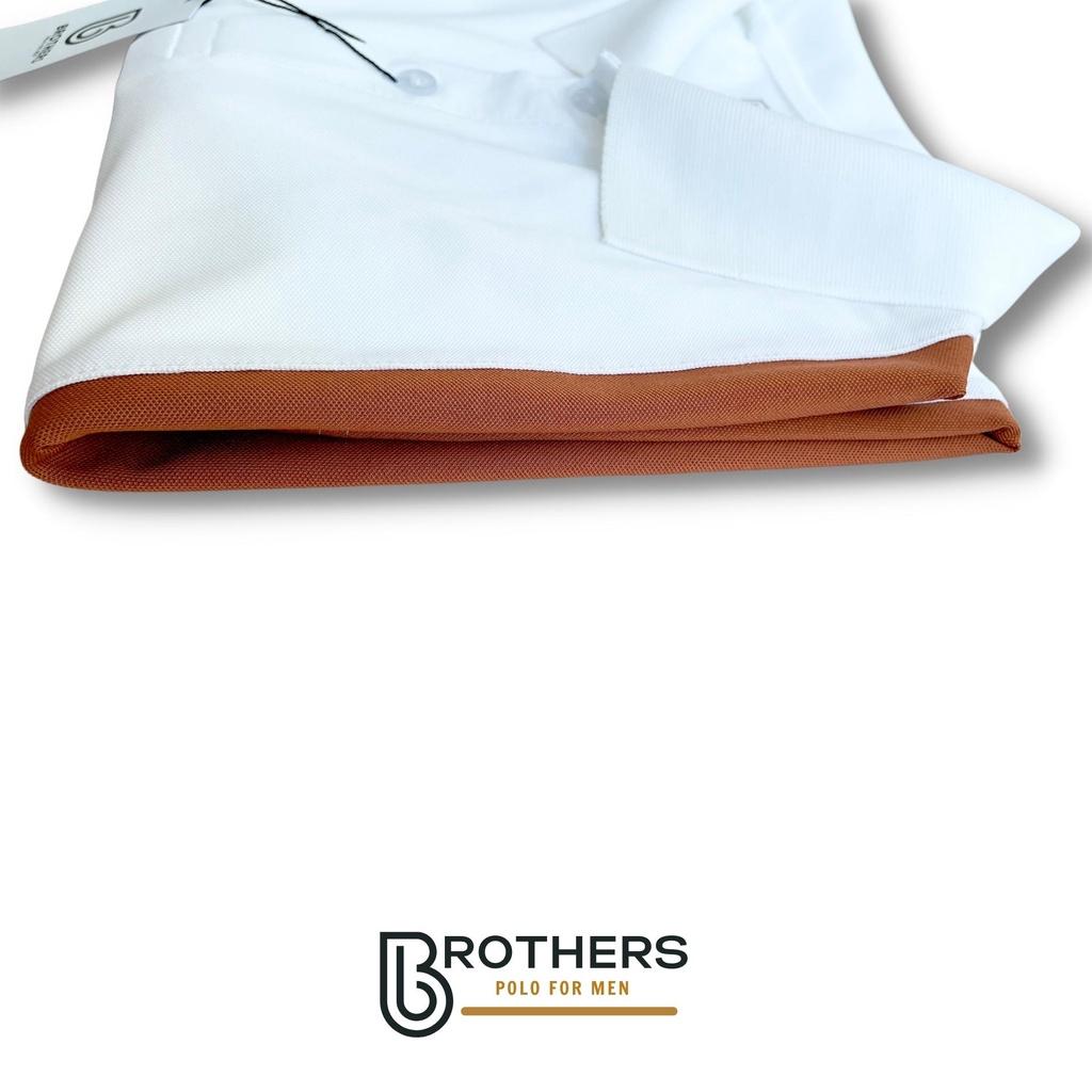 Áo thun POLO nam DOLI phối dọc mới, cổ trụ bẻ, vải cá sấu cotton cao cấp, phom chuẩn, trẻ trung - BROTHERS