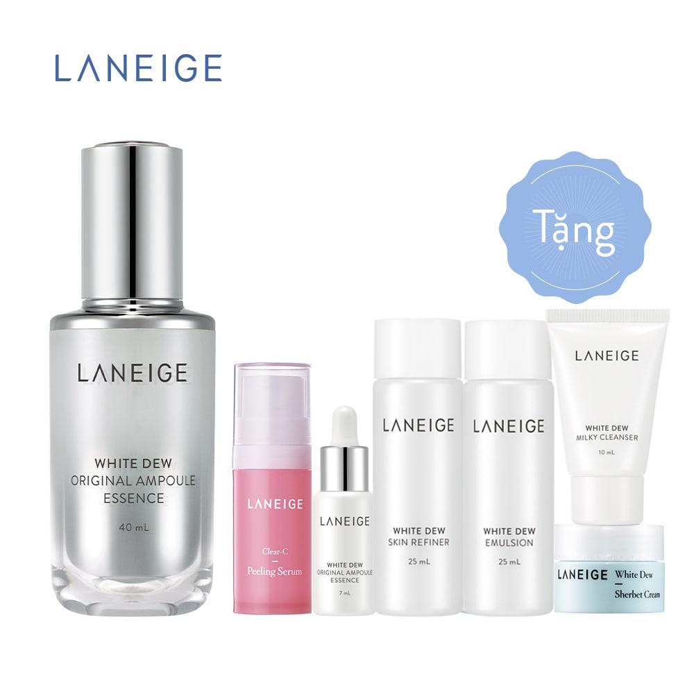 Tinh Chất Dưỡng Trắng Da Laneige White Dew Original Ampoule Essence 40ml Tặng Bộ Dưỡng Trắng Da White Dew Trial Kit